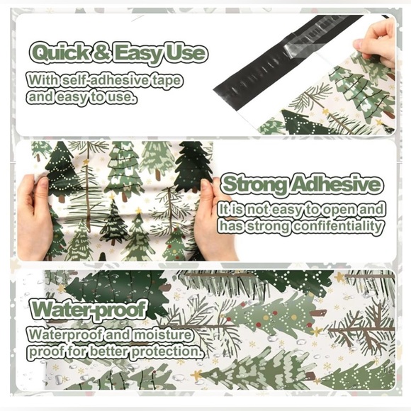 Christmas Tree 20 forest tree poly mailers 10 x 13 - Picture 2 of 4